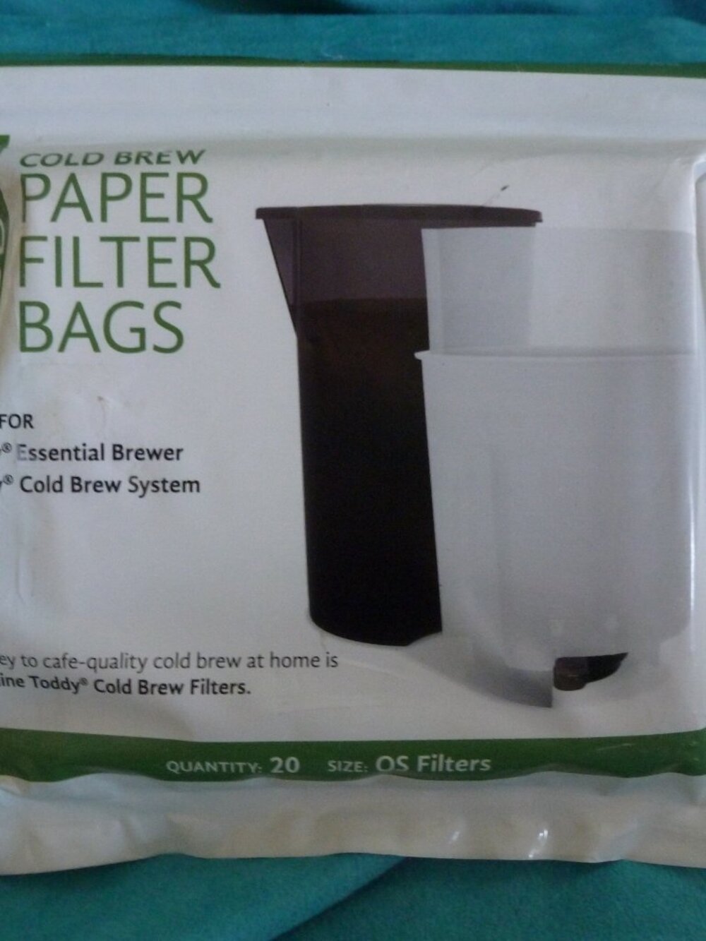 New Toddy® Brand Cold Brew system Coffee Paper Filter Bags 20 Pack 13" X 11.5